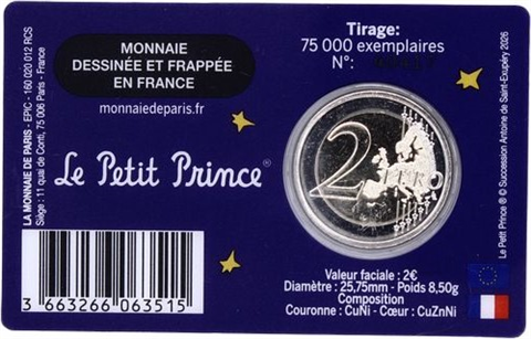 Frankreich-2 Euro-2026-Stgl-Kleiner Prinz-CC-Dunkelblau Wolke-RS