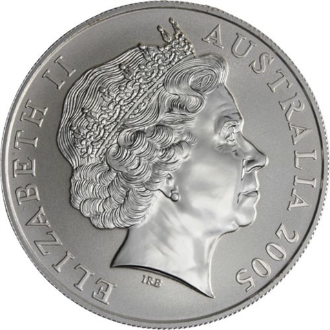 Australien-1 Dollar-2005-AGstgl-Farbe-Känguru-RS