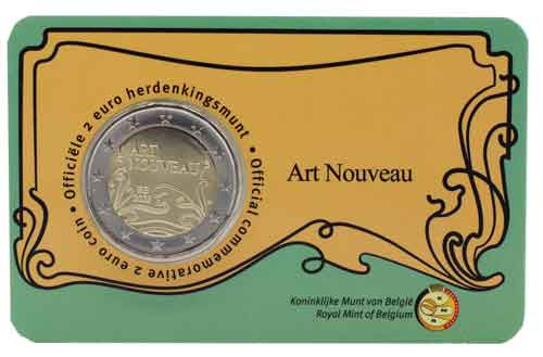 Belgien-2Euro-2023-CuNi-Jugendstil-CoinCard-RS