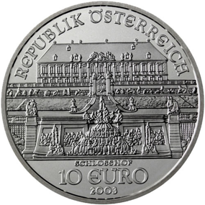 Österreich-10-Euro-2003-Silber-bfr-Schloss-Hof-RS
