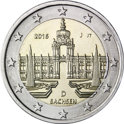 2 Euro Sondermünze 2016 Dresdner Zwinger