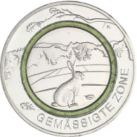 Neue 5 Euro Gedenkmünze 2019  Gemäßigte Zone Polymering Grün Feldhase