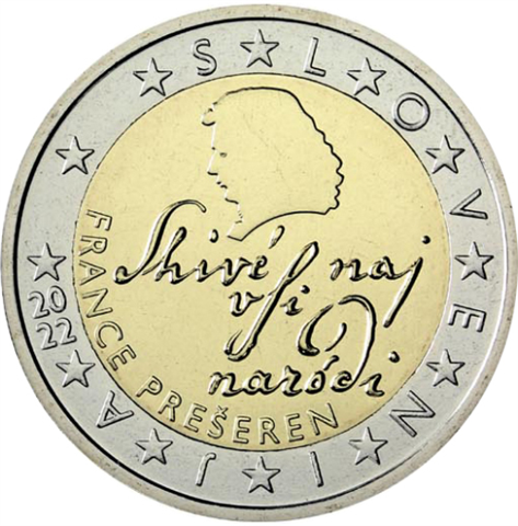 Slowenien-2Euro-2022-France-Preseren-RS