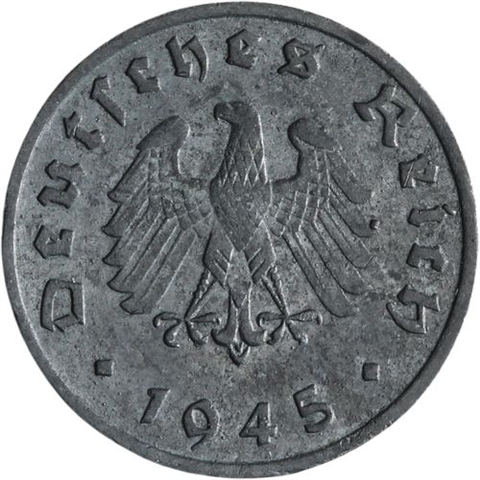 Deutschland- 1 Reichspfennig-1945-1946-Kurs-VS