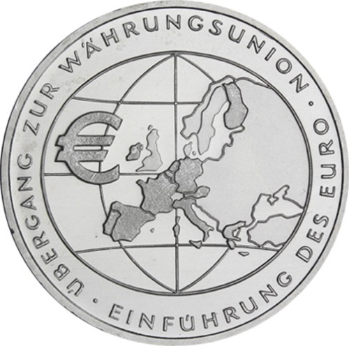 10 Euro Silber 2002 Gedenkmünze Währungsunion