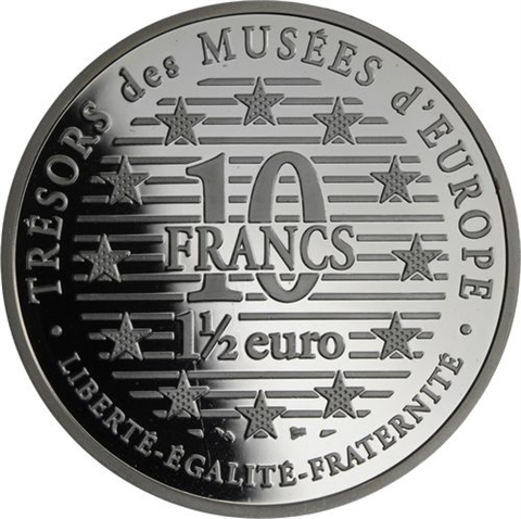 Frankreich-1,5 Euro 10 Francs-1996-AGpp-Der Denker-RS