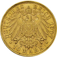 10 Mark Kaiserreich Goldmünze aus der Freien Hansestadt Bremen 1907 Jäger 204 
