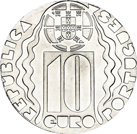 Portugal-10Euro-2004-AgStgl-OlympischeSpieleAthen-RS