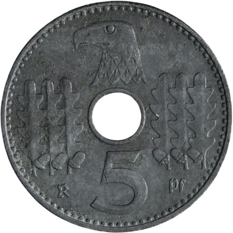 Deutschland- 5 Reichspfennig-1940-Kurs-RS