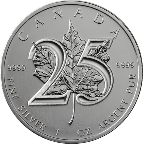 Kanada 5 Dollars 2013 bfr. 25 Jahre Maple Leaf I
