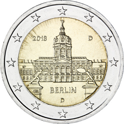 Deutschland-2Euro-2018bfr-Charlottenburg-Münzzeichen-D-RS
