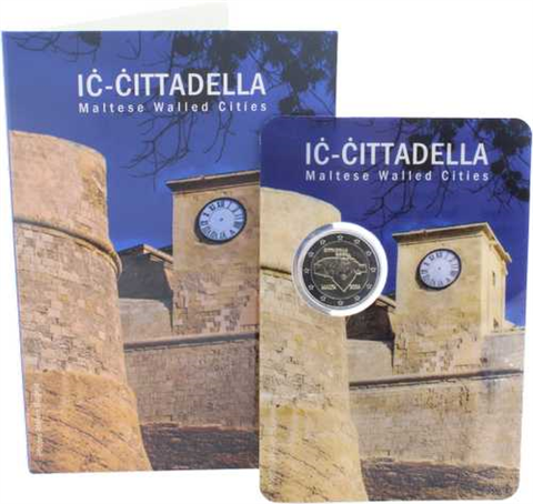 Malta-2 Euro-2024-Stgl-Citadelle Gozo Victoria-Coincard-Folder