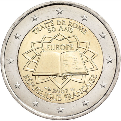 Frankreich-2Euro-2007-Römische-Verträge-rS