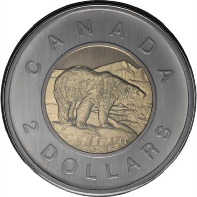 Kanada-2Dollar-1996-Eisbär-Folder RS
