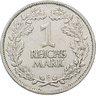 J. 319  1 Rentenmark Silber  1925-1927