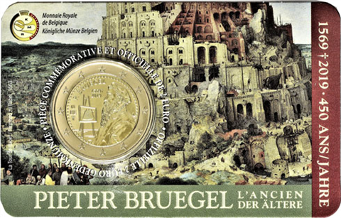 Belgien-2-Euro-2019-Pieter-Bruegel-in-Karte-Stgl-I