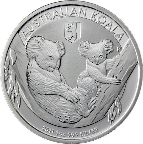 1 oz Silbermünze Koala - Australien 1 Dollar 2011 Berliner Bär