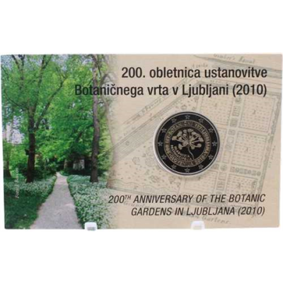 Slowenien-2 Euro-2010-PP-Botanischer Garten-Coincard-RS