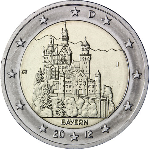Deutschland-2-Euro-2012-Schloss-Neuschwanstein-J