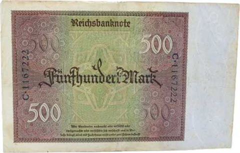 RO.70-500Mark-27.3.1922-gebraucht-RS