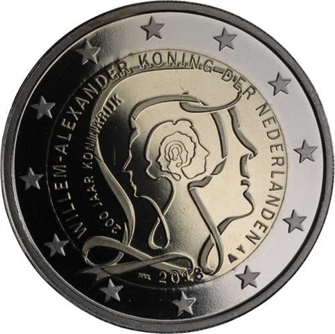 Niederlande-2 Euro-2013-PP-200 Jahre Königreich Wilhelm-Etui