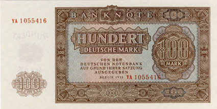 Geldscheine, Banknoten und Sondermünzen von Historia Hamburg DDR  1955