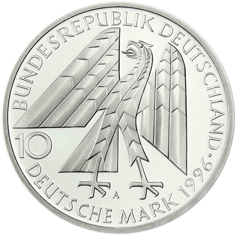 Deutschland 10 DM Silber 1996 Stgl. 150 Jahre Kolpings Werk I