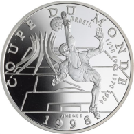 Frankreich-10 Francs-1998-AGpp-World Cup 1998-Fallrückzieher Kathedrale-RS
