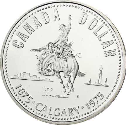 Kanada 1 Dollar Silber 1975  Calgary