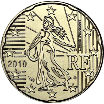 Frankreich-20-Cent-2010-Kursmünze-I