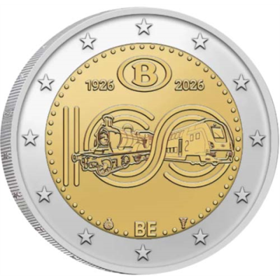 Belgien-2-Euro-2026-SNCB-Staatsbahnen-RS