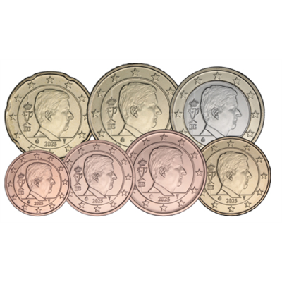 Belgien-1Cent-1Euro-2025-Kleinmünzensatz-RS