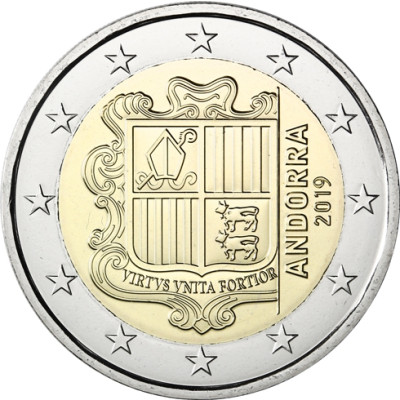 Andorra 2 Euro 2019 Staatswappen