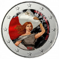 2 Euro Münze Farbe Malta 2014 50 J. Unabhängigkeit
