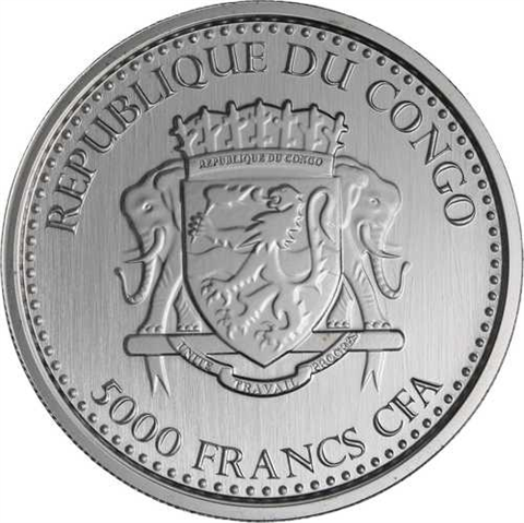 Kongo-5000 Francs-2016-AGstgl-Gorilla-RS