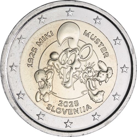 Slowenien-2 Euro-2025-bfr-Miki Muster-RS