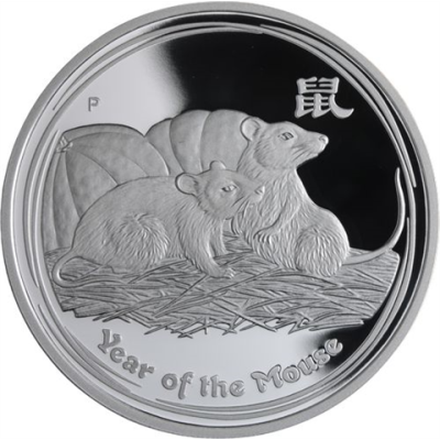 Australien-1 Dollar-2008-AGpp-Lunar II Maus-RS
