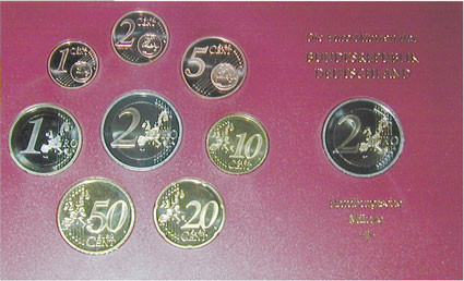 Deutschland  5 x 5,88 Euro 2006  PP im Blister Mzz.A - J