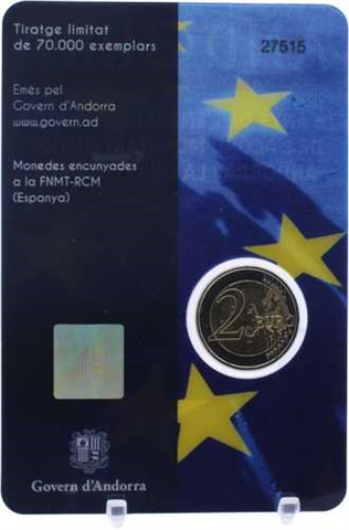 Andorra-2euro-2022-Stgl-Karl der Große-Coincard-Währungsvereinbarung-Set