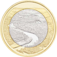 Finnland-5-Euro-2018-bfr-Landschaften---Oulankajoki