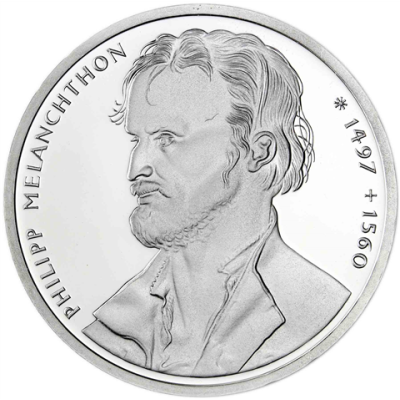 Deutschland 10 DM Silber 1997 Stgl. 500. Geburtstag Philipp Melanchton I