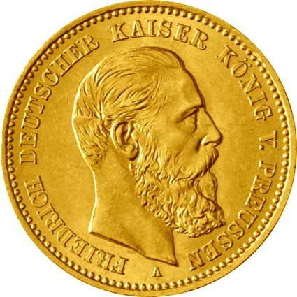 Preußen 10 Mark Goldmünze 1888 Friedrich III – Jäger 247