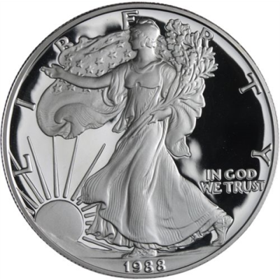 USA-1 Dollar-1988-AGpp-Silver Eagle-RS