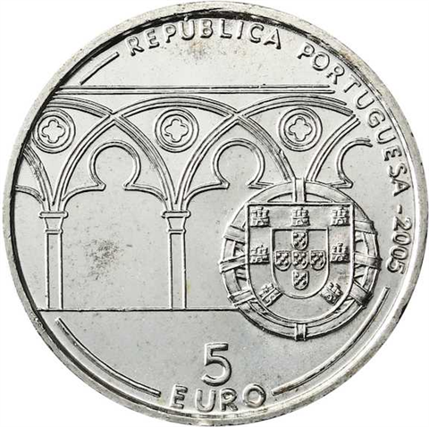 Portugal 5 EUro 2005 bfr. 800. Geburtstag von Papst Johannes XXI. I