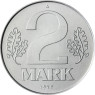 DDR 2 Mark Kursmünzen 1975