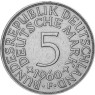 5 DM Umlaufmünzen 1960 Mzz. F - Silberadler Heiermann 