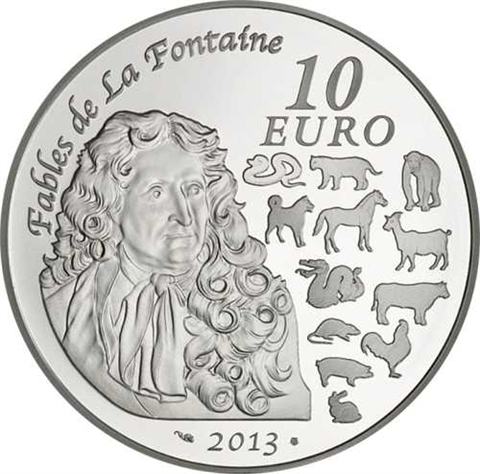 Frankreich 10 Euro 2013 PP Jahr der Schlange III