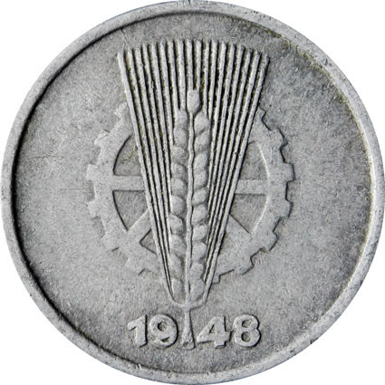Kursmuenzen der DDR 1 Pfennig 1948 erste Pfennige bestellen bei Histoira Hamburg 