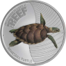 Australien-50 Cent-2011-AGpp-Farbe-Turtel-RS