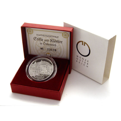 Österreich-10-Euro-2007-Silber-PP-St-Paul-im-Lavanttal-Etui
